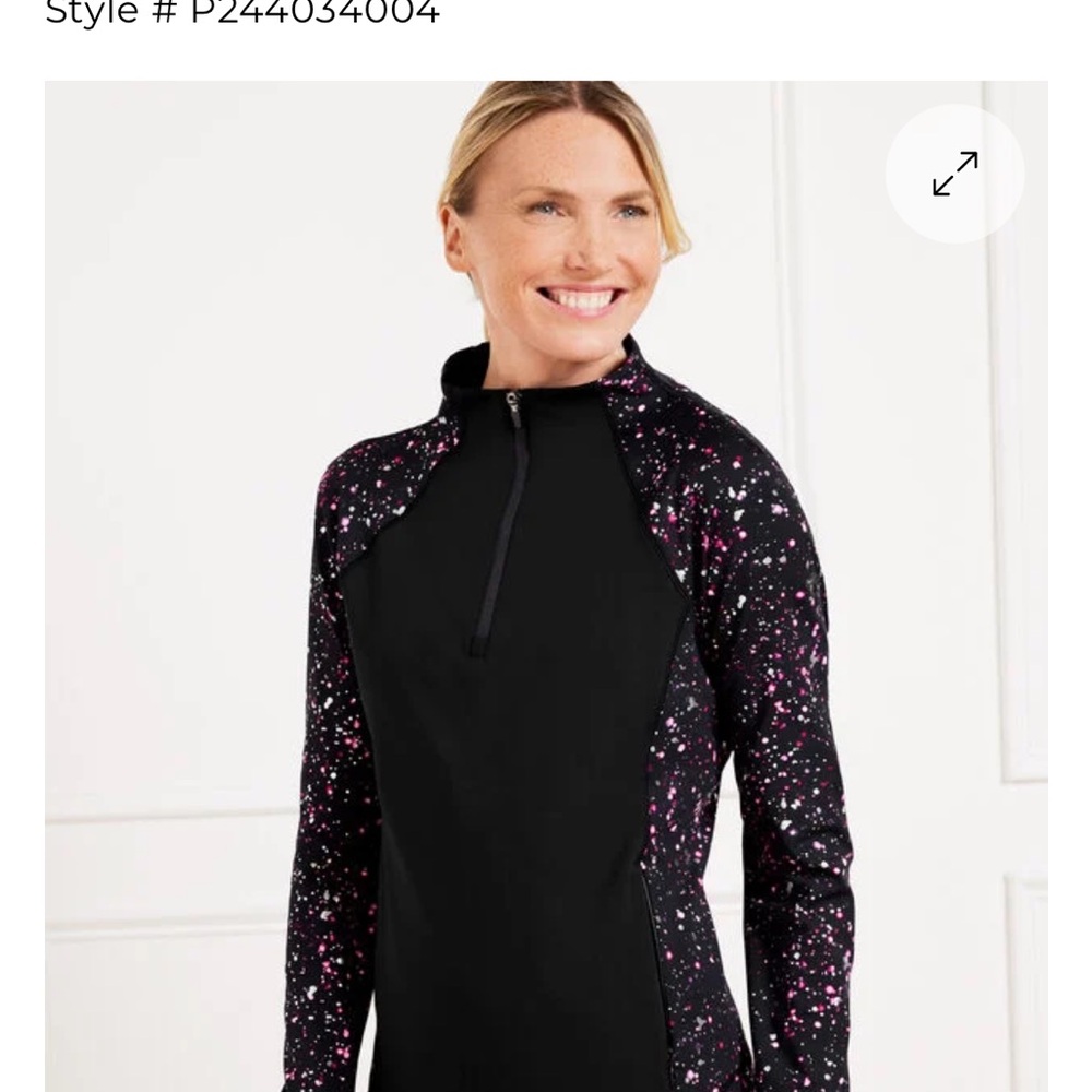 Talbots Performance Pullover Quarter-Zip Top